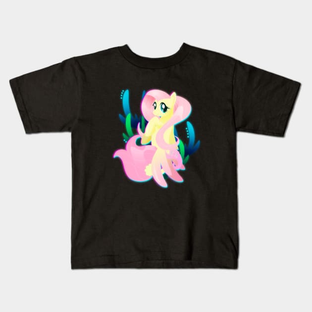 Seapony Fluttershy Kids T-Shirt by Ilona's Store